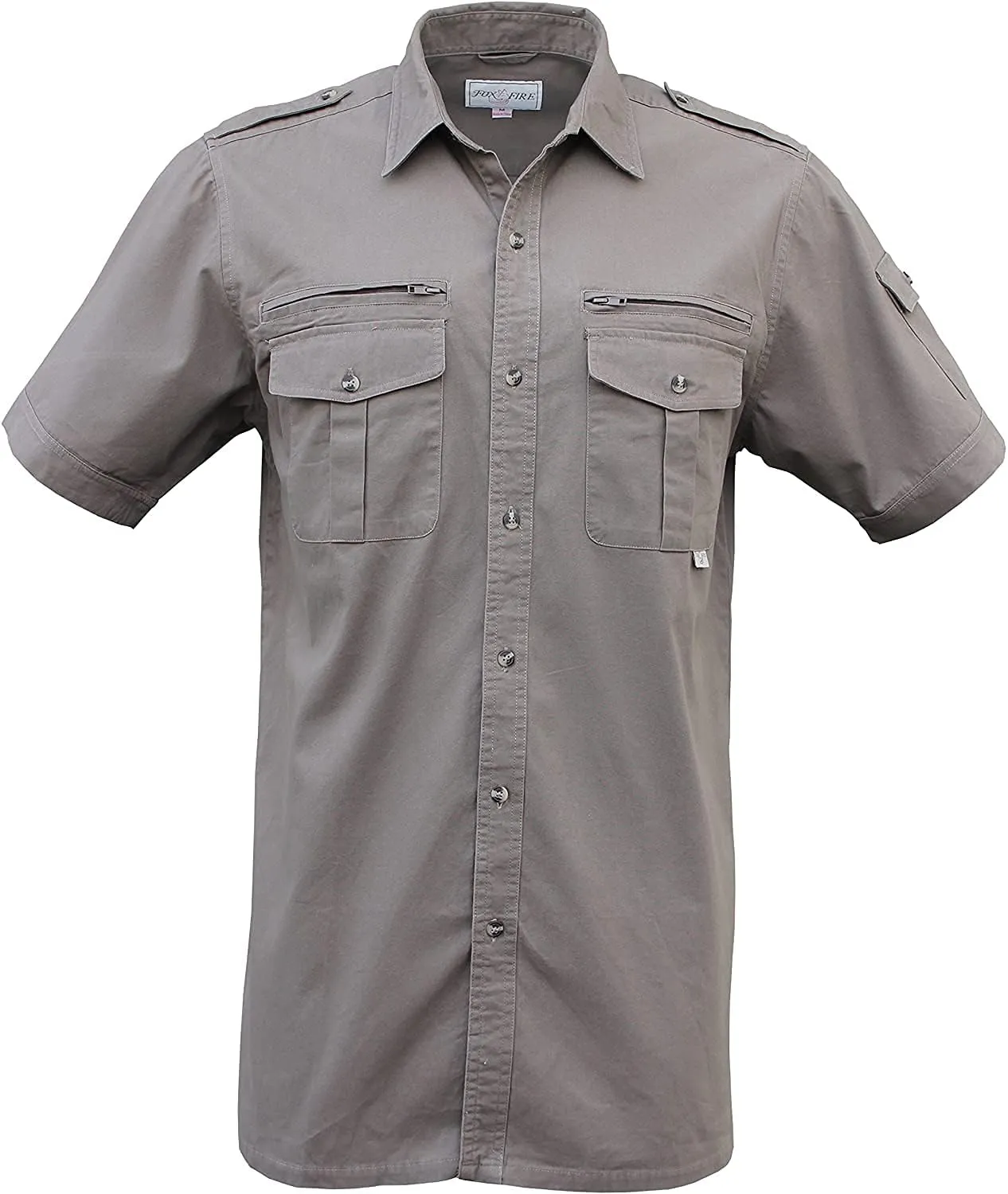 Foxfire Thunder River Gear Short Sleeve Cotton Travel Safari Passport Shirt