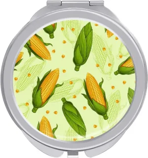 Fresh Corn Compact Mirror Pocket Travel Makeup Mirror Small Folding Portable Handheld Mirror