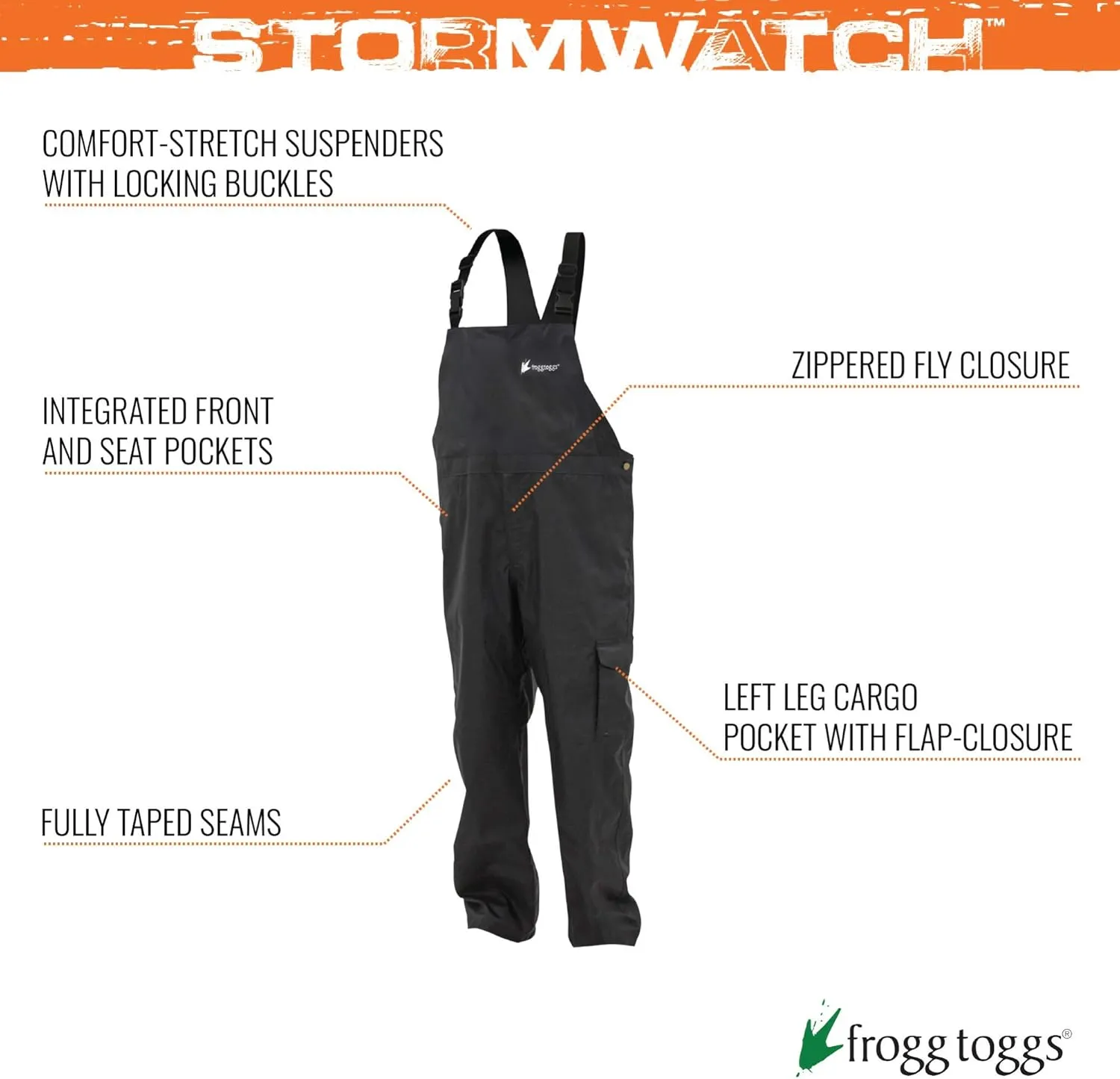 FROGG TOGGS mens Stormwatch Bib
