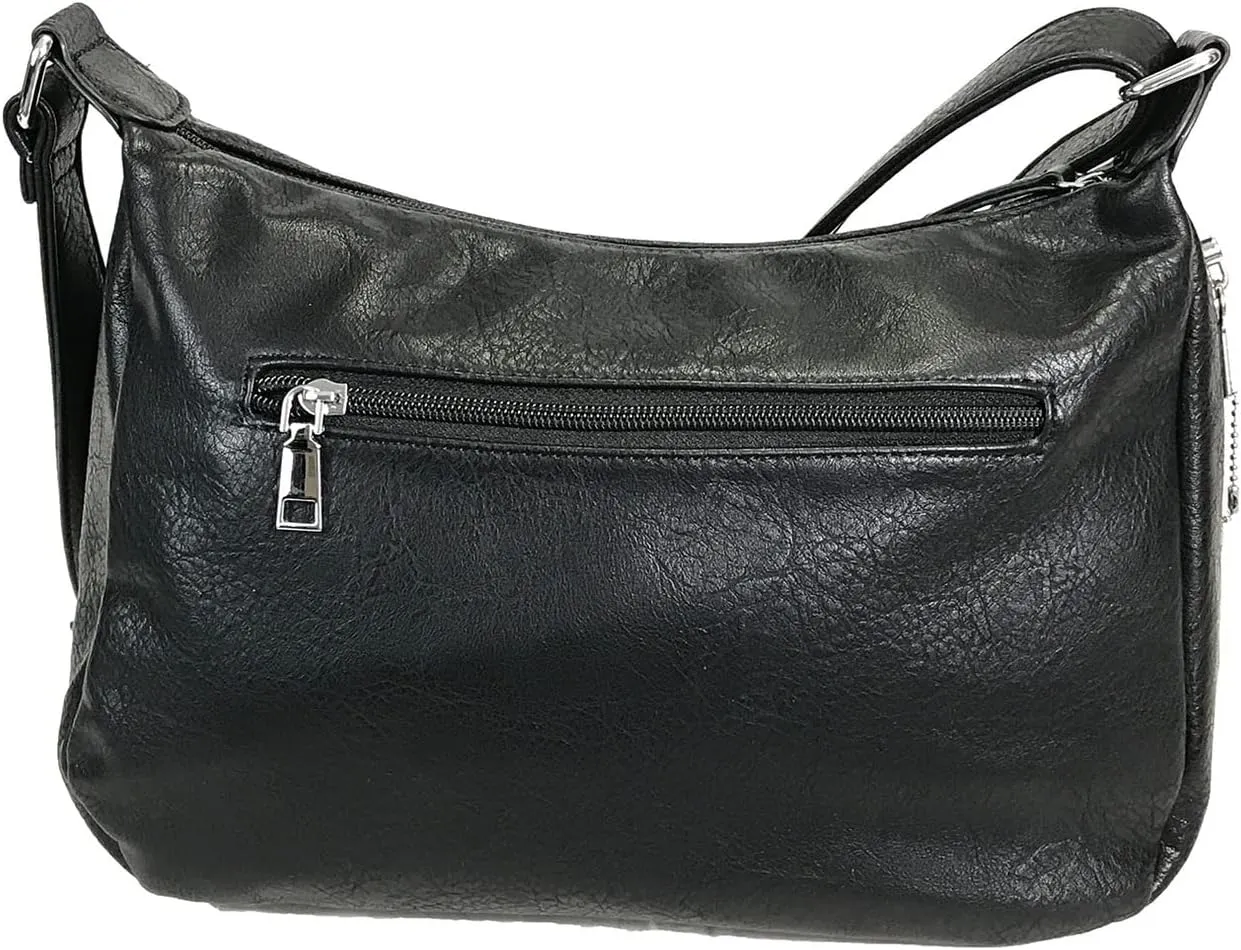 Front Pockets side Locking Concealed Carry Purse CCW Crossbody Bag