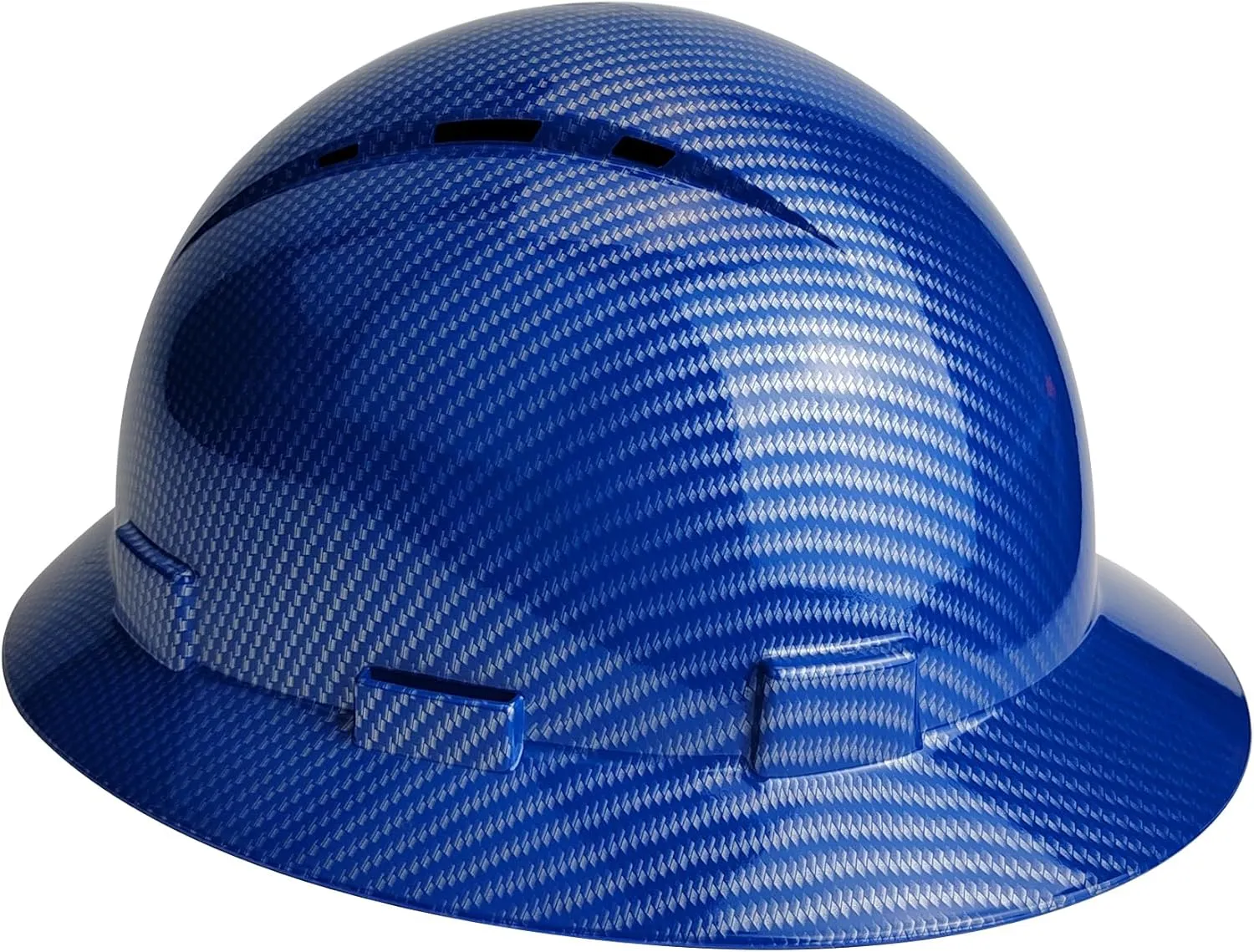 Full Brim Hard Hat - OSHA Safety Helmet Durable Lightweight Carbon Fiber Hard Hat, 6-Point Ratchet Suspension Protective Gear for Men and Women