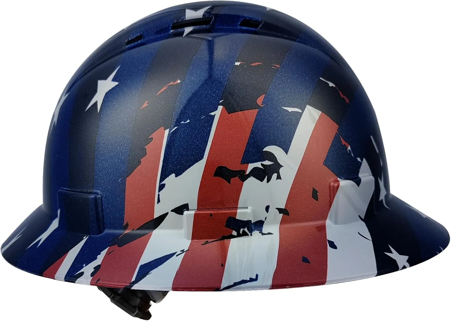 Full Brim Hard Hat - OSHA Safety Helmet Durable Lightweight Carbon Fiber Hard Hat, 6-Point Ratchet Suspension Protective Gear for Men and Women