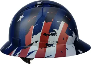 Full Brim Hard Hat - OSHA Safety Helmet Durable Lightweight Carbon Fiber Hard Hat, 6-Point Ratchet Suspension Protective Gear for Men and Women