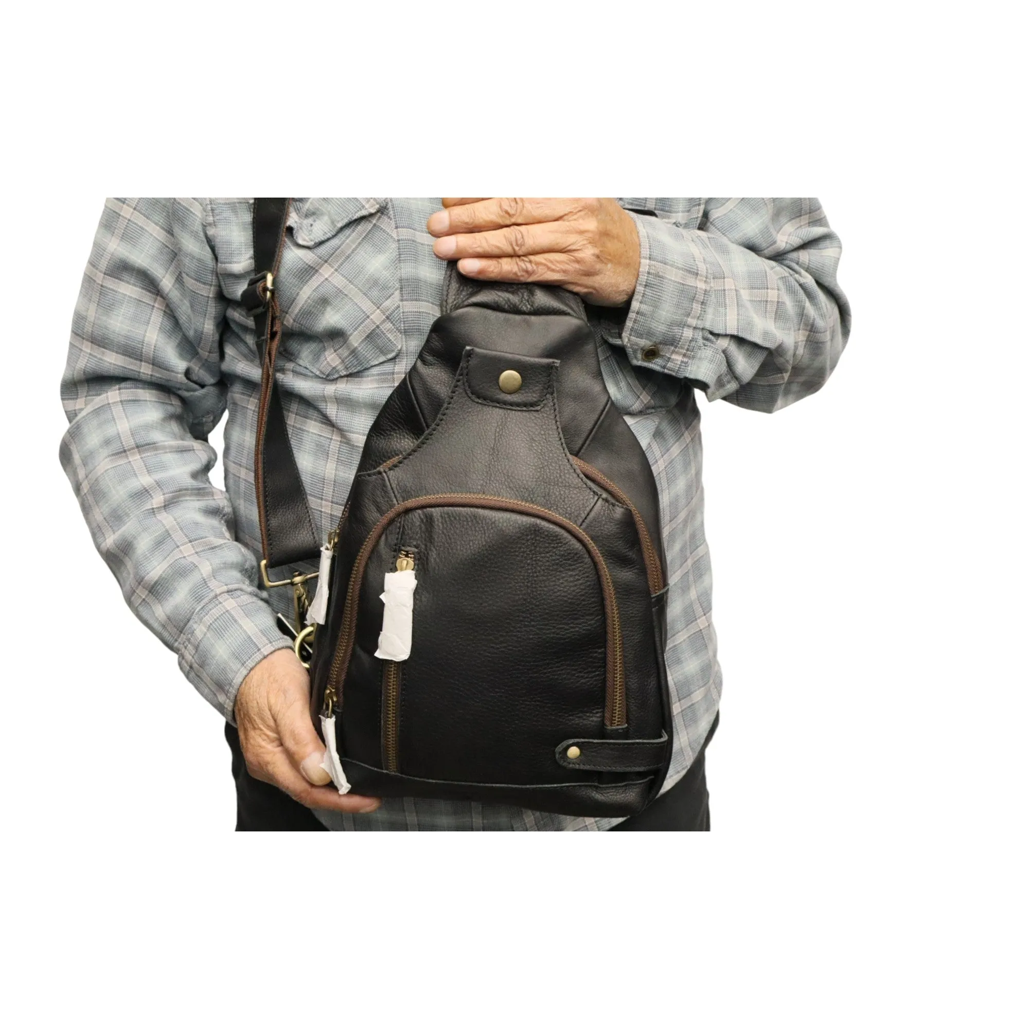 Full Grain Leather Sling Bag Crossbody Chestpack