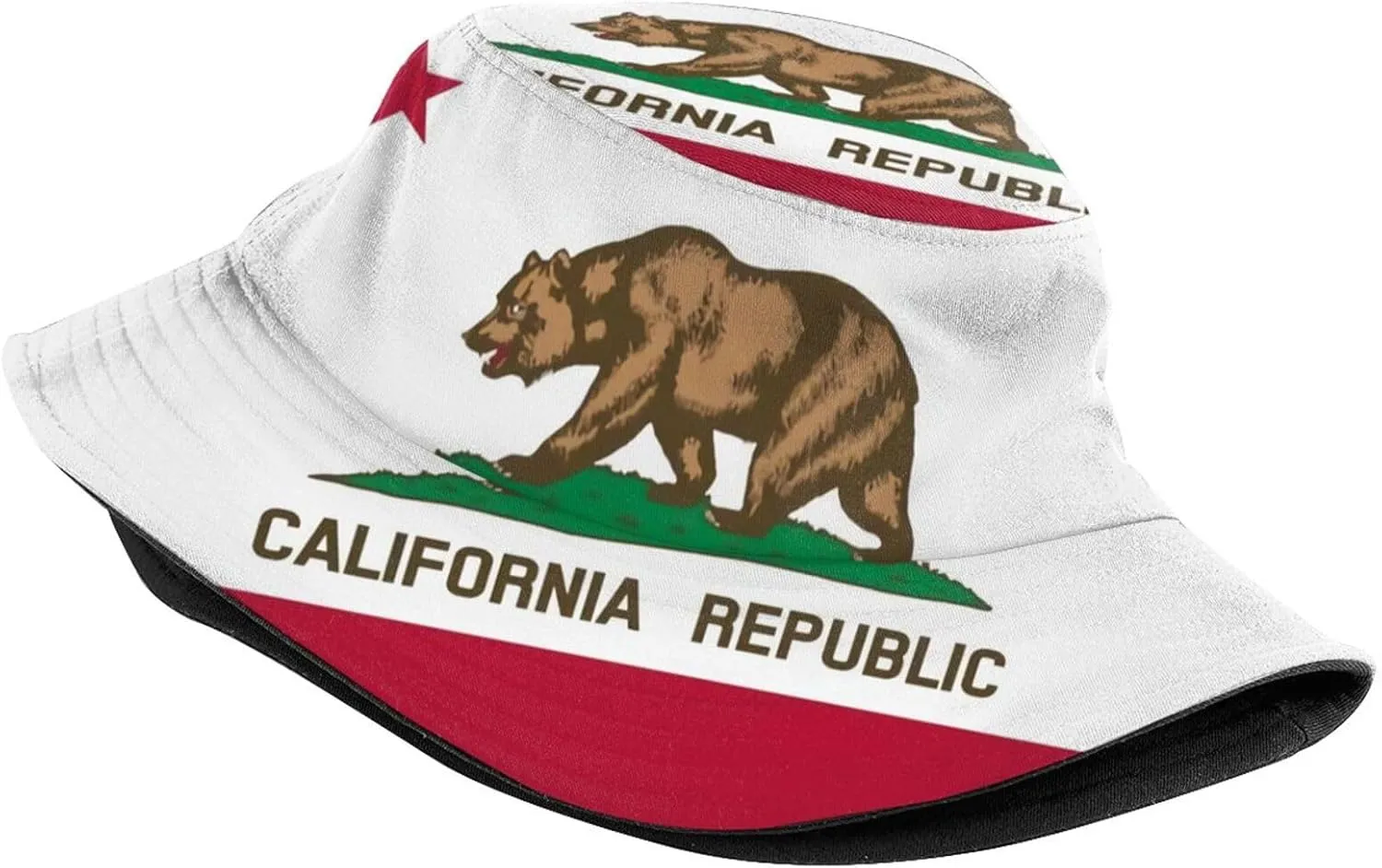 Funny Fashion State Flag Buckets Hat Women Men Summer Beach Sun Hat Packable Patriotic Fisherman Cap
