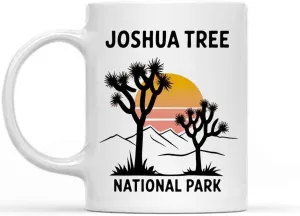 Funny Gift Idea Vintage - Outdoor Camping - Family Trip - Desert Sunset - Gift for School Trip, National Park Souvenir, Officical, 11 Oz White Ceramic Coffee Mug