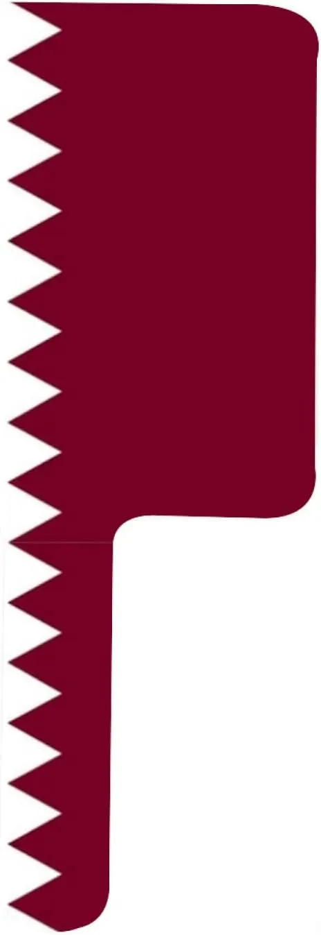 Funny The State of Qatar Flag Makeup Mirror with Handle, Square Cosmetic Hand Mirror, Portable Travel Handheld Mirror for Shaving, Facial Care White 9×16Cm