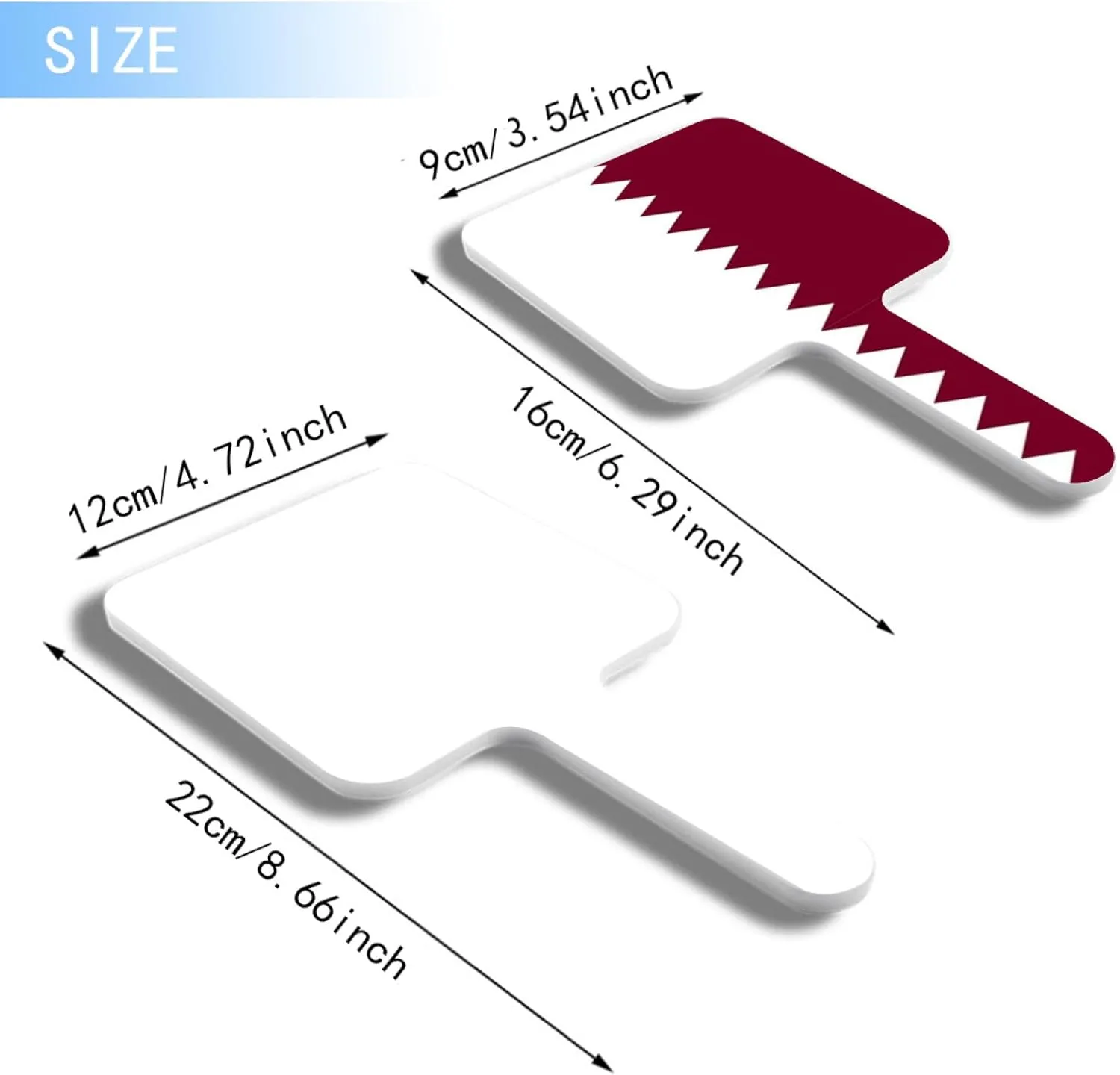 Funny The State of Qatar Flag Makeup Mirror with Handle, Square Cosmetic Hand Mirror, Portable Travel Handheld Mirror for Shaving, Facial Care White 9×16Cm