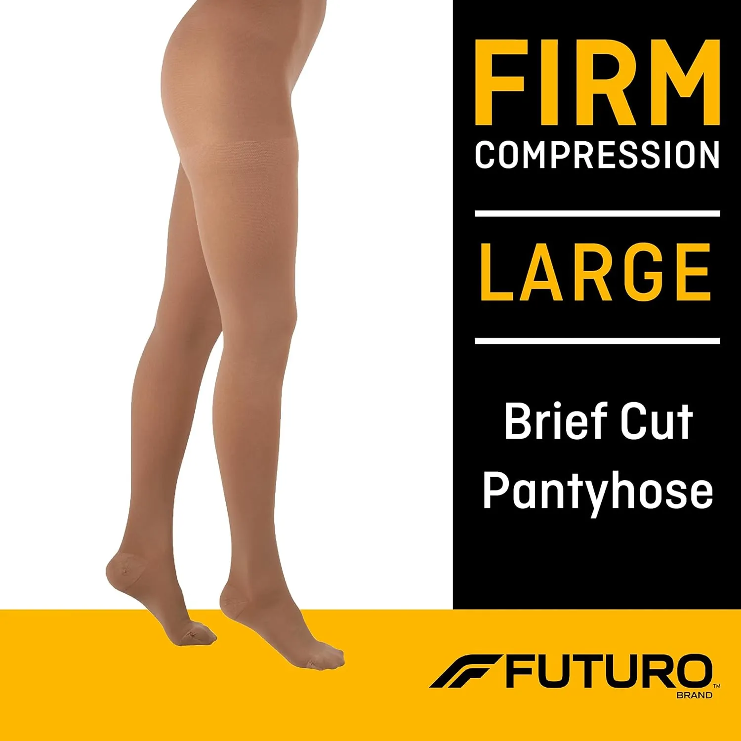 FUTURO Firm Pantyhose , Large, Nude (20-30 mm/Hg)