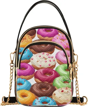 GAIGEO Multi Colors Donuts Shoulder Handbag, Crossbody with Removeable Strap, Modern Crossbody Bags for Women