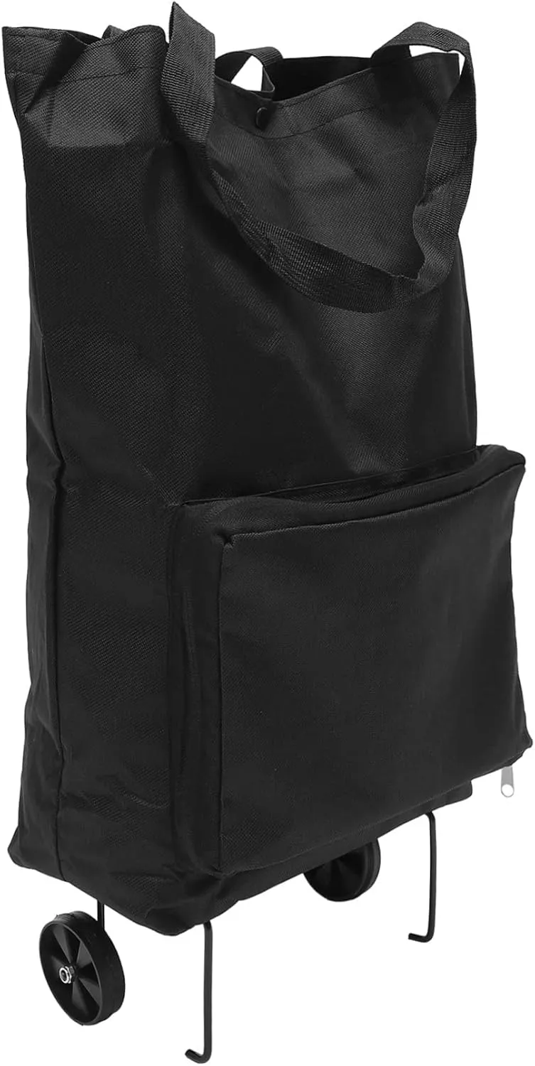 Garneck 2pcs Trolley Tug Bag Foldable Shopping Bag Stair Climbing Hand Trucks Folding Shopping Cart with Wheels