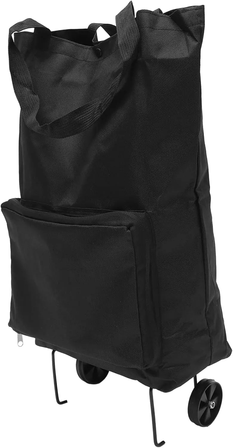 Garneck 2pcs Trolley Tug Bag Foldable Shopping Bag Stair Climbing Hand Trucks Folding Shopping Cart with Wheels