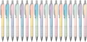Gel Pens Medium Point 0.7mm Black Ink Gel Pen Retractable Cute Pens for Smooth Writing School Office Supplies, Pack of 18