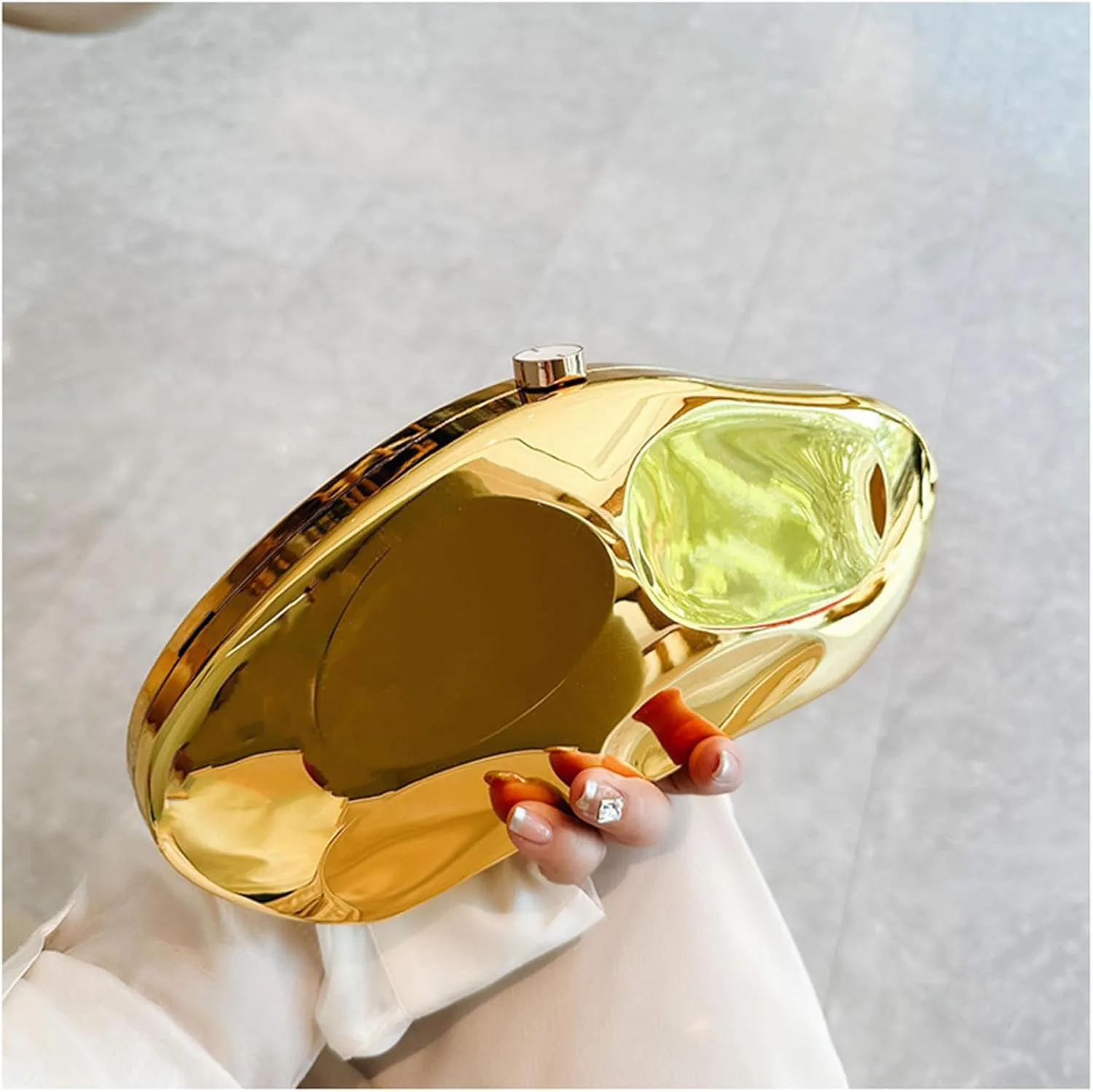 Geometric Acrylic Evening Clutch Purse for Women Metal Chains Unique Handbag for Wedding Party Prom