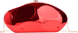 Geometric Acrylic Evening Clutch Purse for Women Metal Chains Unique Handbag for Wedding Party Prom