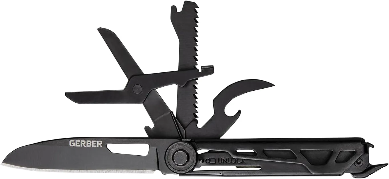 Gerber Gear Armbar Scout 7-in-1 Multi-tool - 2.5" Plain Edge Blade, Hammer, Scissor, Saw - EDC Gear and Equipment - Green