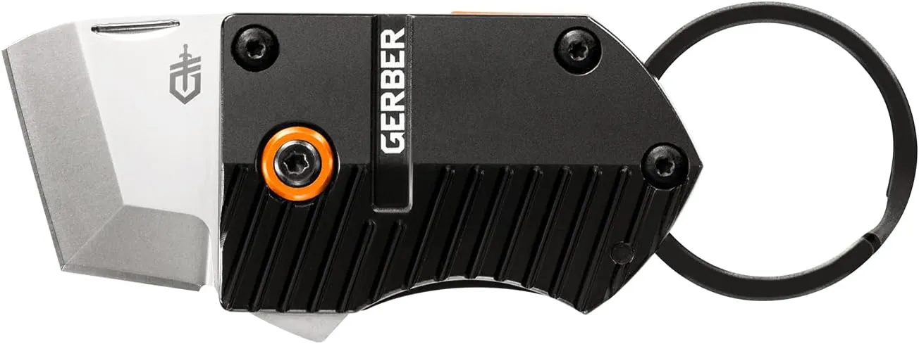 Gerber Gear Key Note Pocket Knife, 1" Plain Edge Box Cutter EDC Keychain Pocket Knife for Everyday Carry, Black