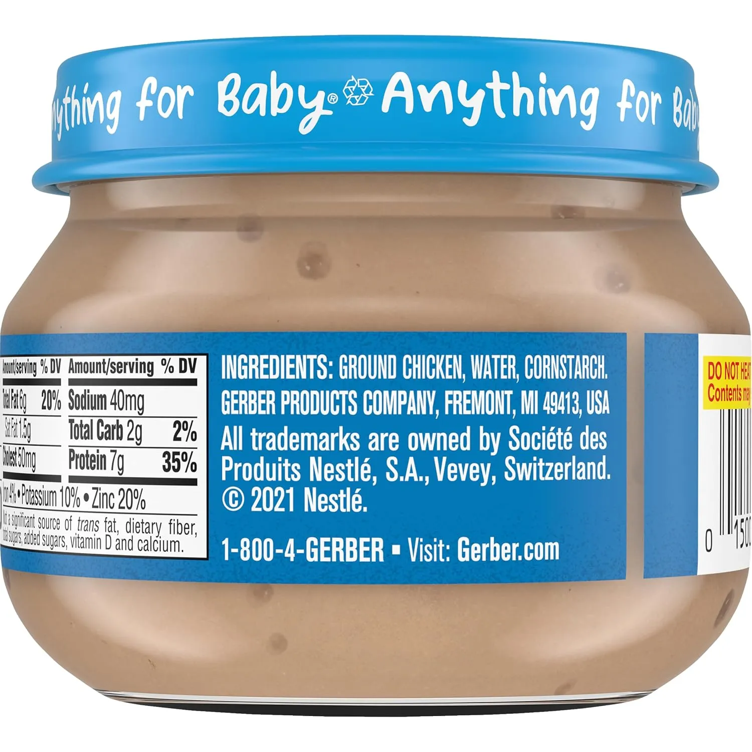 Gerber Mealtime for Baby 2nd Foods Baby Food Jar, Chicken & Gravy, Non-GMO Pureed Baby Food with Essential Nutrients, 2.5-Ounce Glass Jar (Pack of 20 Jars)