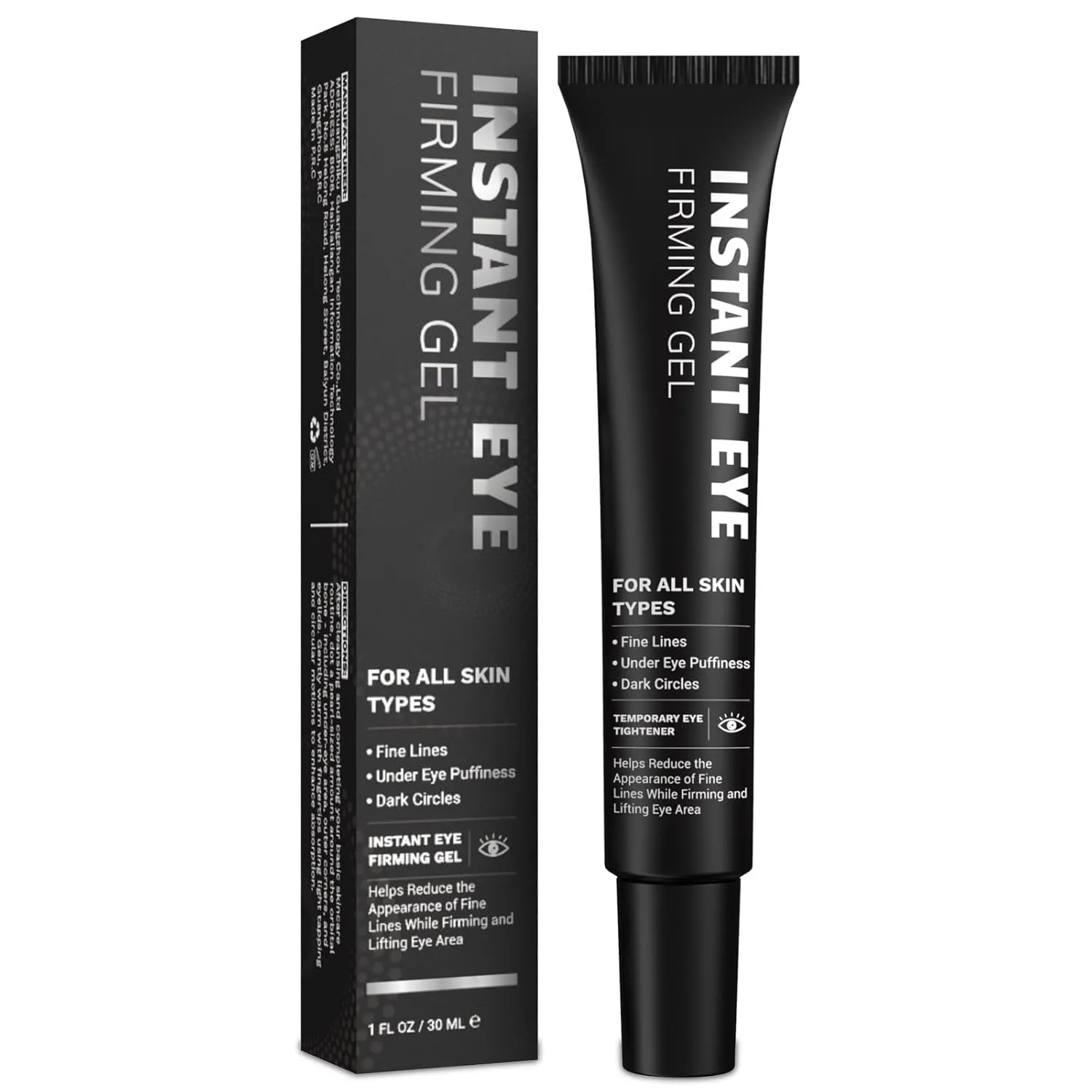 Gheecry Instant Firm Eye Tightener, Temporary Eyes Tightener Cream Instant Reduces for Under Eye Bags, Dark Circles & Wrinkles, Puffiness, Firm Delicate Skin, Anti-Aging Fine Lines