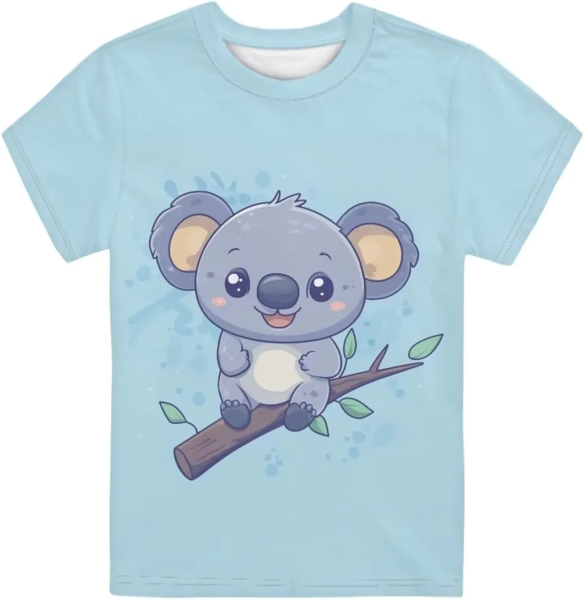 Girls Short Sleeve Shirt with Cute Graphic Crewneck Pullover Tees Tops for Kids 2-16 Y