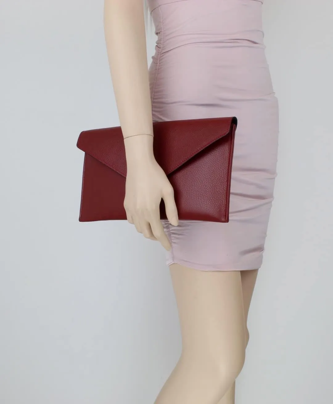 Girly HandBags Womens Italian Genuine Leather Envelope Clutch Bag