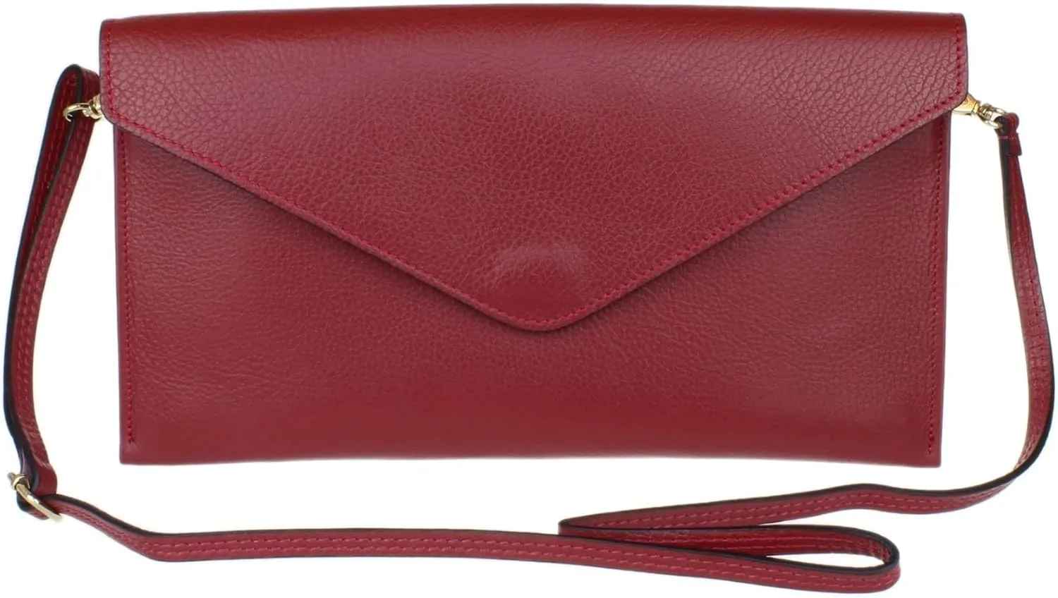 Girly HandBags Womens Italian Genuine Leather Envelope Clutch Bag