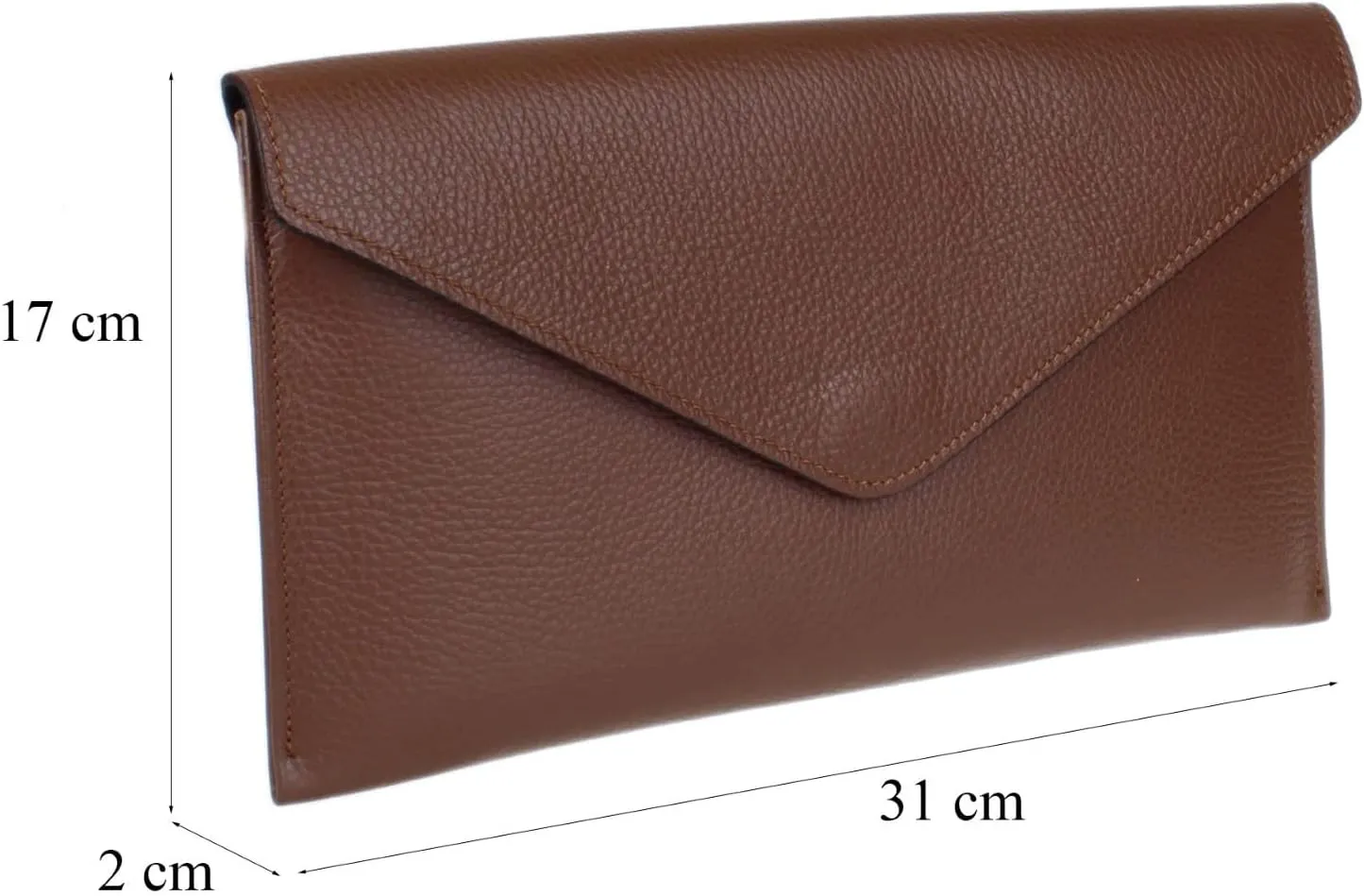 Girly HandBags Womens Italian Genuine Leather Envelope Clutch Bag