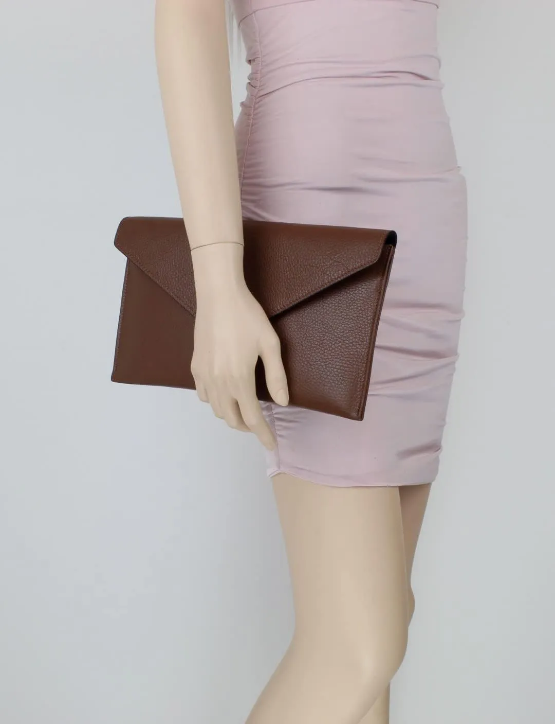 Girly HandBags Womens Italian Genuine Leather Envelope Clutch Bag