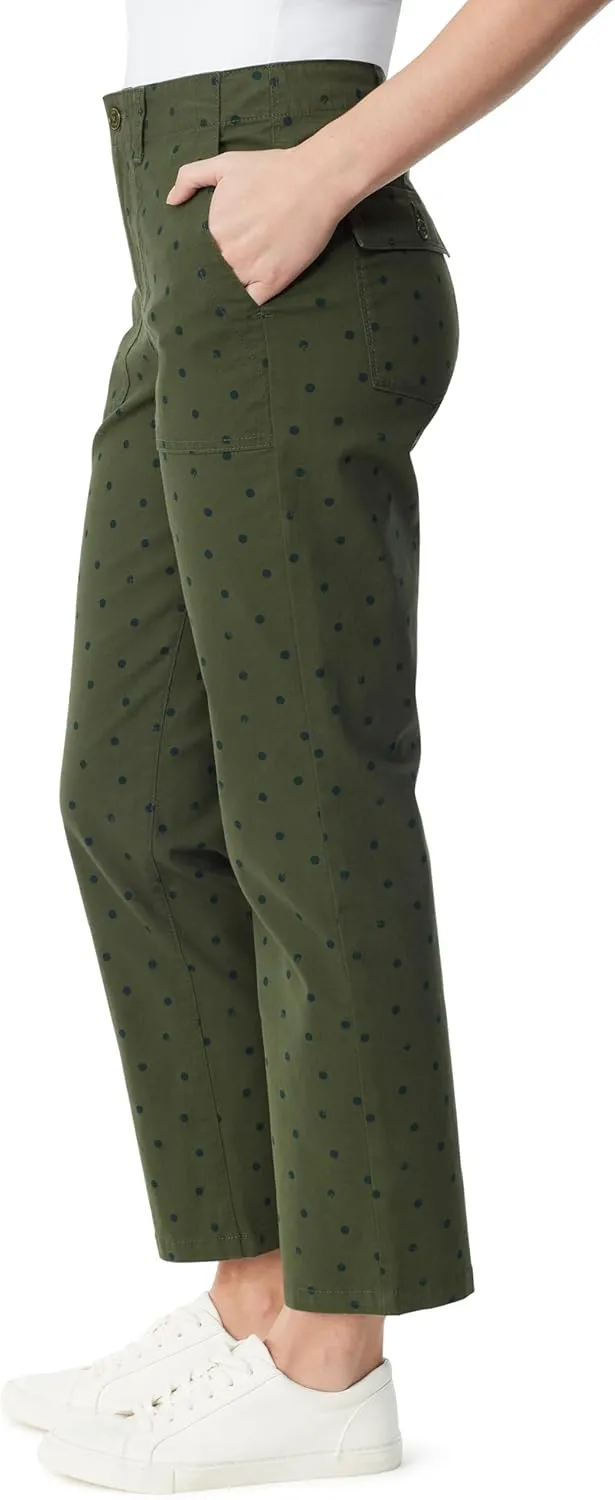 Gloria Vanderbilt Women's Utility Patch Pocket Straight Leg Pant Standard