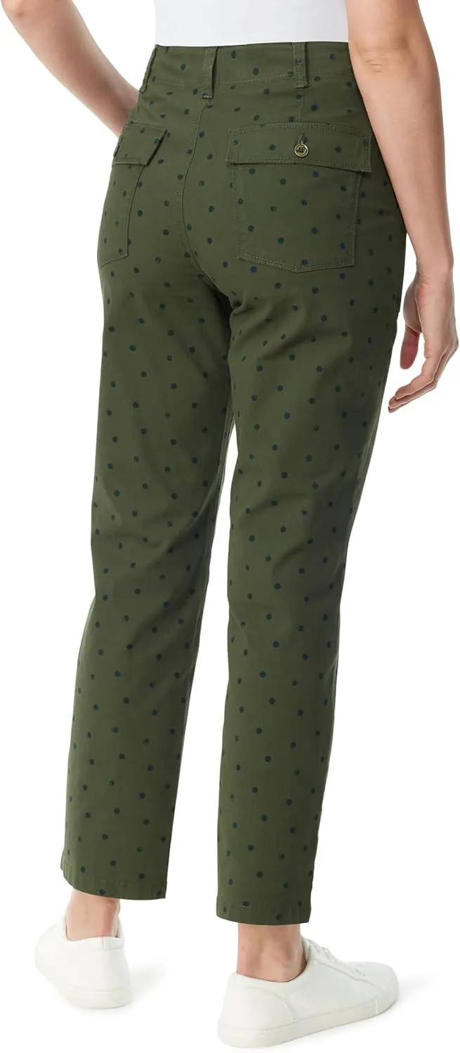 Gloria Vanderbilt Women's Utility Patch Pocket Straight Leg Pant Standard
