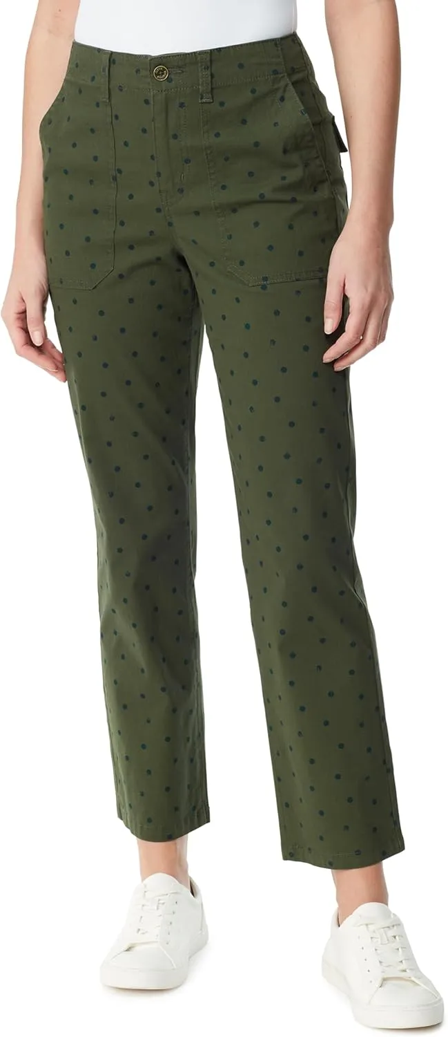 Gloria Vanderbilt Women's Utility Patch Pocket Straight Leg Pant Standard