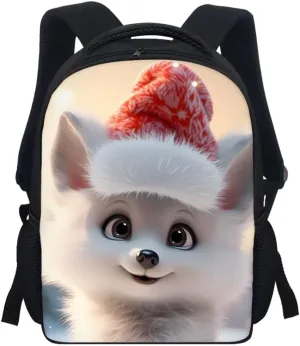GLUDEAR Boys Girls Cool Fox 3D Printed Backpack Elementary School Bag Kids Bookbag Travel Rucksack,Cute Little Fox
