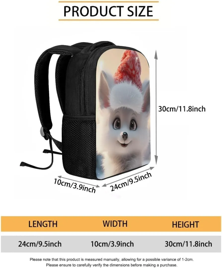 GLUDEAR Boys Girls Cool Fox 3D Printed Backpack Elementary School Bag Kids Bookbag Travel Rucksack,Cute Little Fox