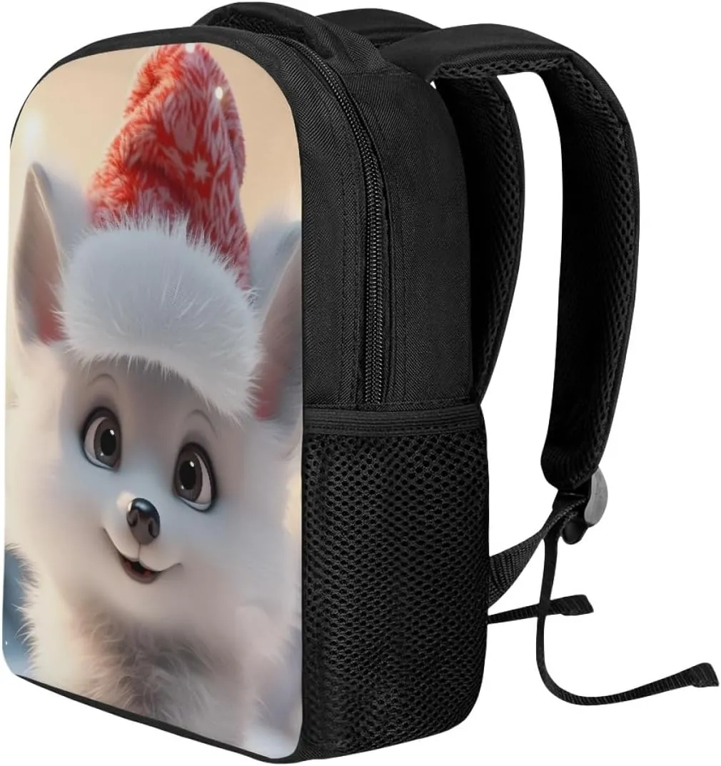 GLUDEAR Boys Girls Cool Fox 3D Printed Backpack Elementary School Bag Kids Bookbag Travel Rucksack,Cute Little Fox