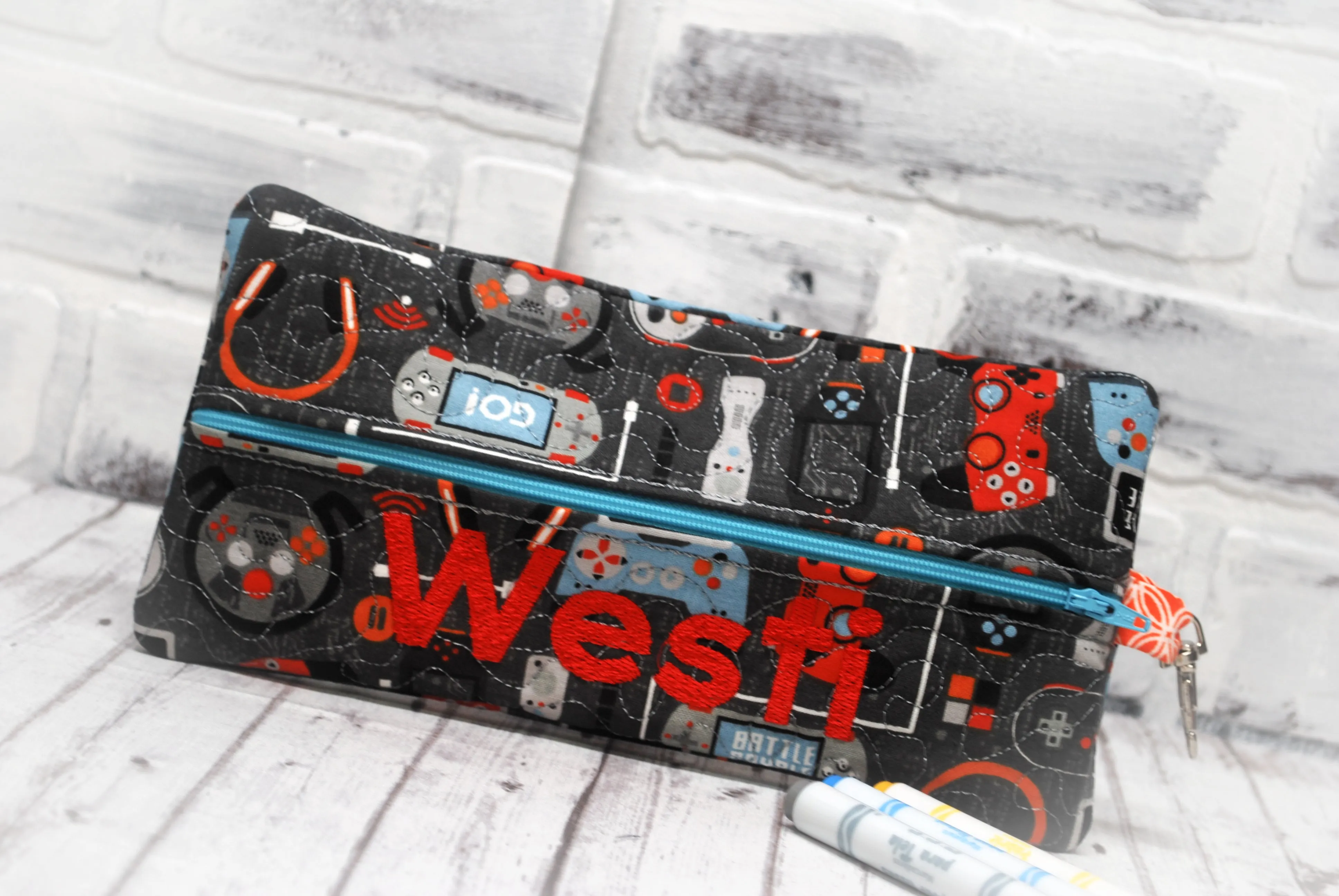 Go Game Controller Personalized Quilted Pouch