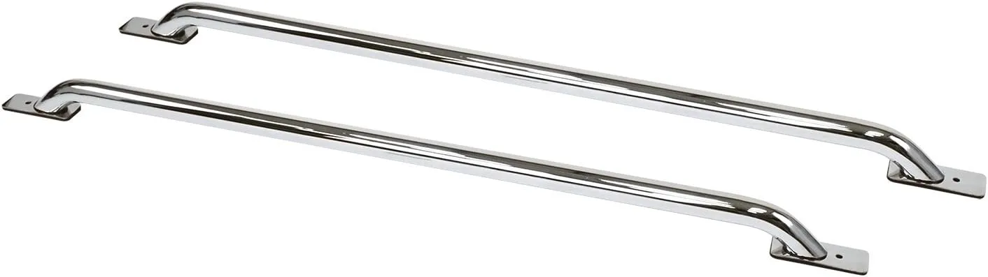 Go Rhino Stake Pocket Bed Rails Stake Pocket Truck Bed Rails | Mild Steel, Chrome | 8128C | Fits Various 1994-2024 Pickups w/ 6.4' or 6.5' Beds (See Description)
