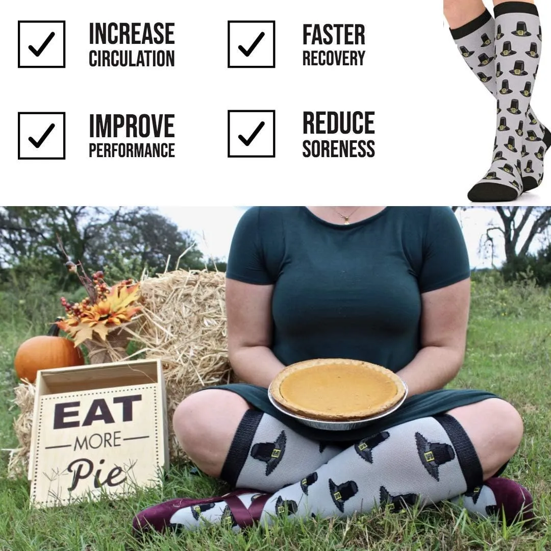 Go2Socks Holiday Compression Socks | Women Men Nurses Runners | 15-20 mmHg Medical Stockings