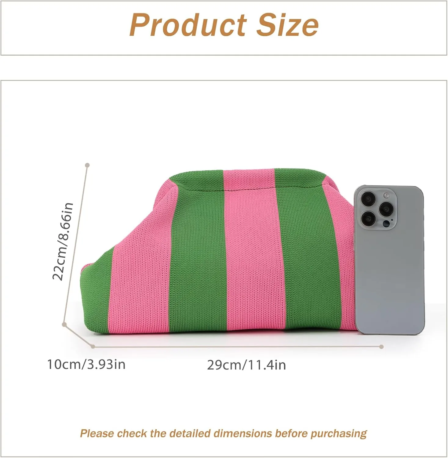 GOKTOW Summer Beach Dumpling Clutch Purses for Women, Woven Crochet Handbags Ruched Cloud Colorblock 2024