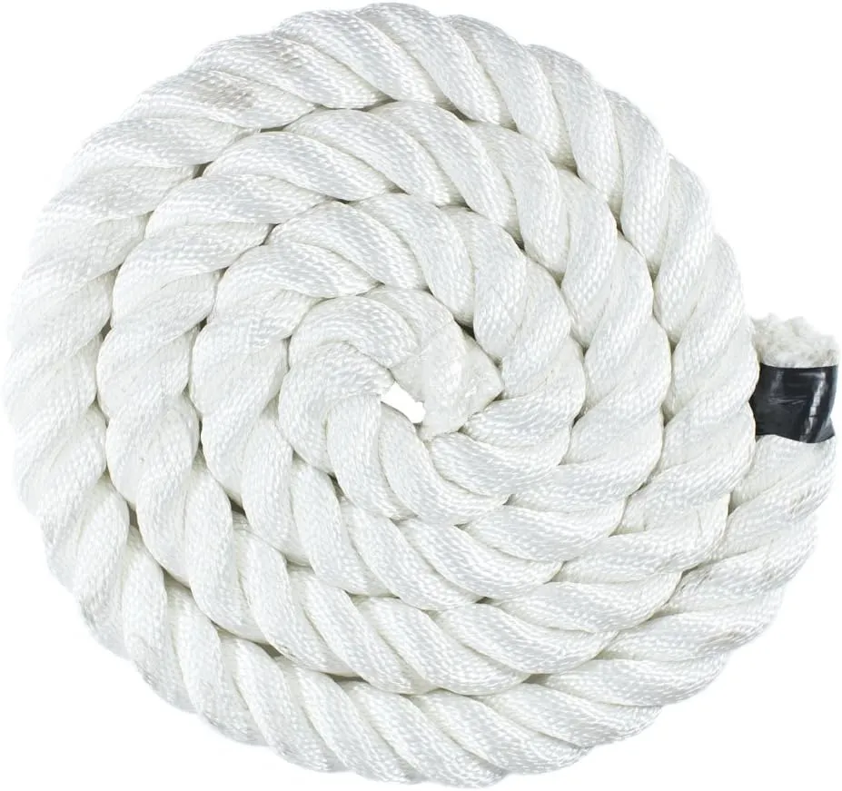GOLBERG G Twisted Nylon Rope (2 Inch x 100 Feet) - White Multipurpose Utility Line - Dock Lines, Towing Lines, Heavy Loads and Crafts