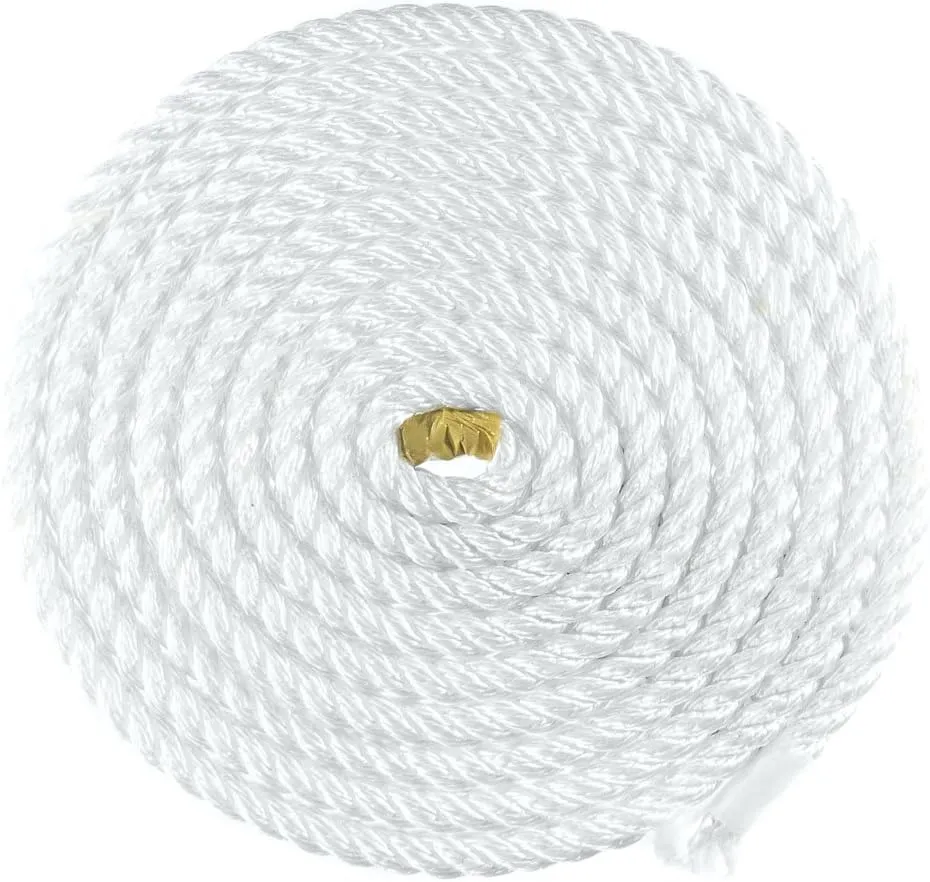 GOLBERG G Twisted Nylon Rope (3/8 Inch x 50 Feet) - White Multipurpose Utility Line - Dock Lines, Towing Lines, Heavy Loads and Crafts