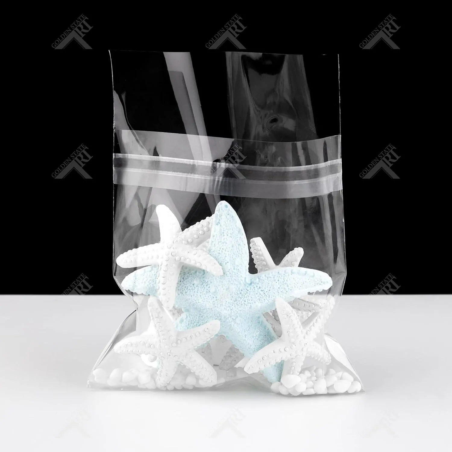 Golden State Art, 100 Pack 5x7 Inches Acid-Free Crystal Clear Sleeves Storage Bags, Resealable Cellophane Bags for 5X7 Prints, Photos, A2 A4 A6 Cards & Envelopes
