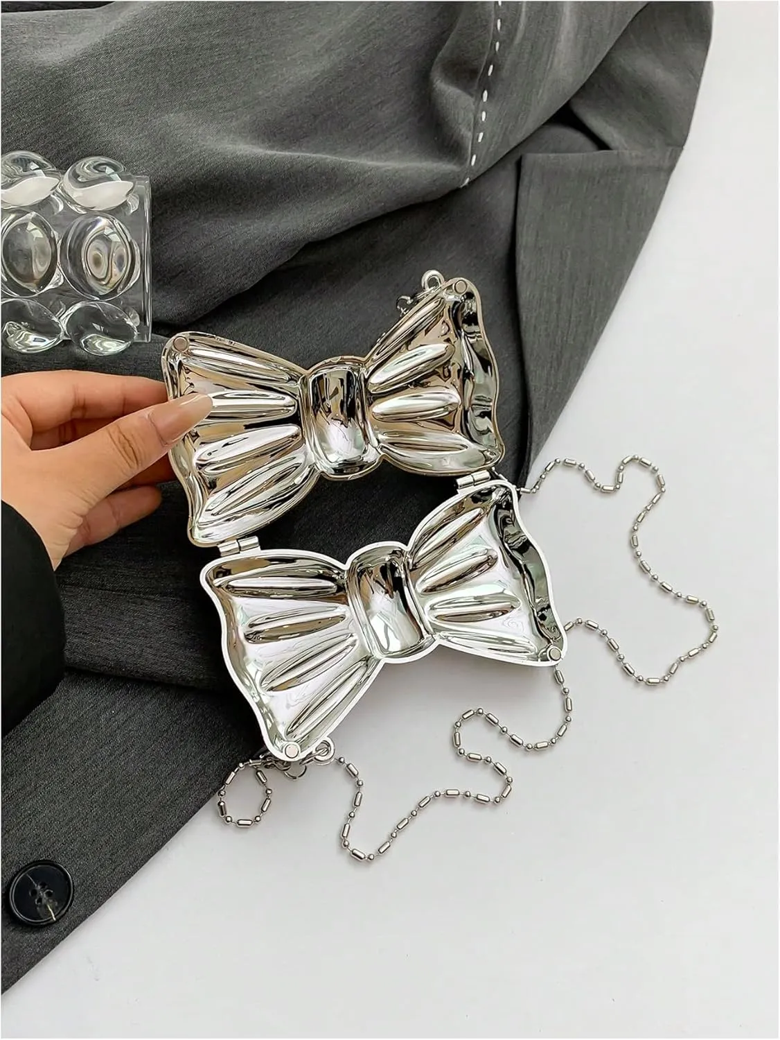 GORGLITTER Women's Bow Purse Mini Crossbody Evening Bag for Wedding Party Prom