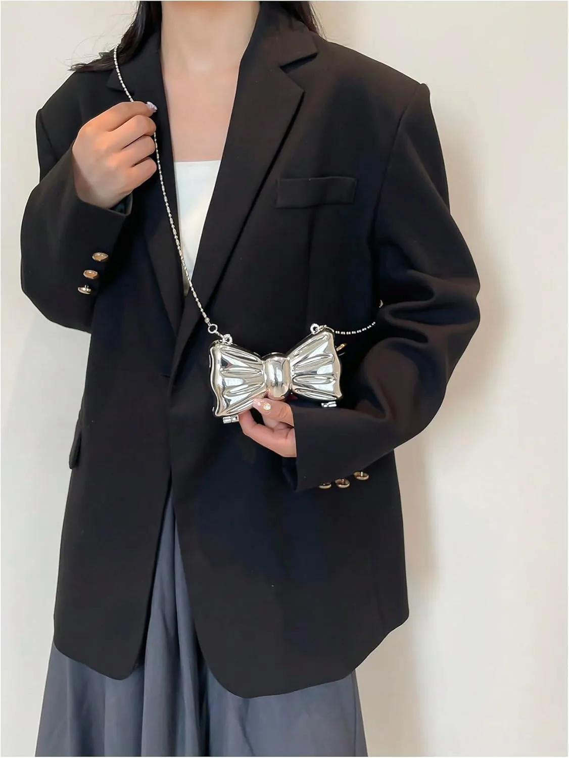 GORGLITTER Women's Bow Purse Mini Crossbody Evening Bag for Wedding Party Prom