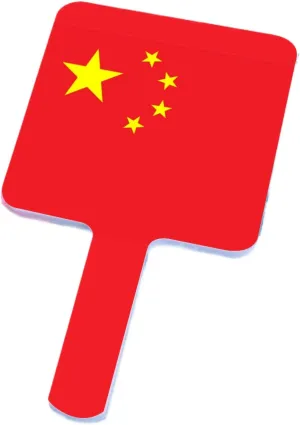 GOYMFKM Hand Held Mirror with Handle for Makeup, Novelty China Africa Flags Hand Mirror for Shaving, Portable Travel Vanity Mirror for Men Women(Square) White 12×22Cm