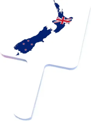 GOYMFKM Hand Held Mirror with Handle for Makeup, Novelty New Zealand Map National Flag Hand Mirror for Shaving, Travel Portable Vanity Mirror for Women White 12×22Cm