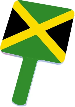 GOYMFKM Handheld Mirrors with Jamaica Flag - Hand Held Mirror with Handle for Makeup, Portable Travel Beauty Vanity Mirror for Men Women(Square) White 9×16Cm