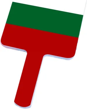 GOYMFKM Handheld Travel Mirror with Handle, Republic of Bulgaria Flag Square Cosmetic Salon Makeup Hand Mirror for Barbers and Hairdressers White 9×16Cm