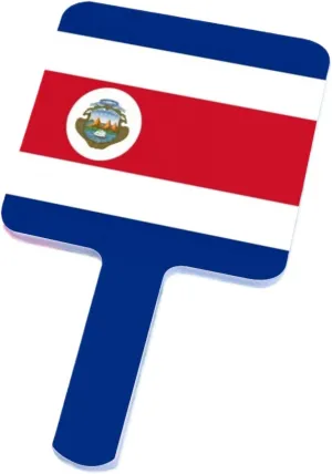 GOYMFKM Novelty Republic of Costa Rica Flag Handheld Makeup Mirror Square Travel Cosmetic Mirror Portable Vanity Mirror Fit Shaving, Beautify, Travel White 9×16Cm