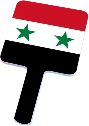 GOYMFKM Novelty Syria Flag Hand Mirror, Square Travel Makeup Hand Held Mirror Barbers Shaving Salon Mirrors Portable Mirror with Handle Travel White 12×22Cm