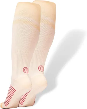 Gripjoy Compression Socks with Grips for Women & Men - 15-20mmHg - Knee High Non-slip Socks